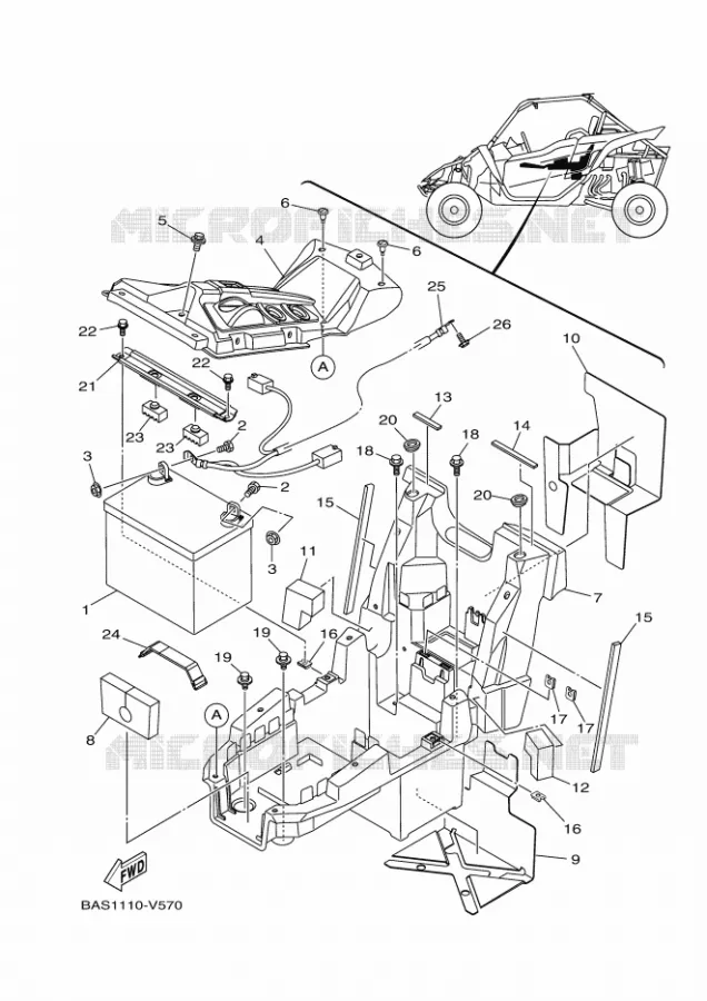 PARTIE ELECTRIQUE 2 Yamaha SIDE BY SIDE 1000 2021 YXZ  YX10ZXPSM / YXZ1000ETS