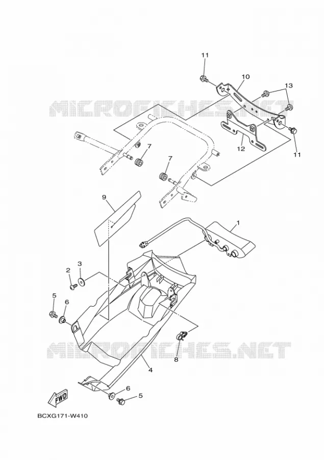 FEU ARRIERE Yamaha QUAD 700 2021 RAPTOR  YF70RSM / YFM700R