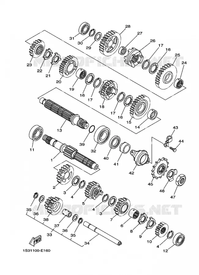 TRANSMISSION Yamaha QUAD 700 2021 RAPTOR  YF70RSM / YFM700R