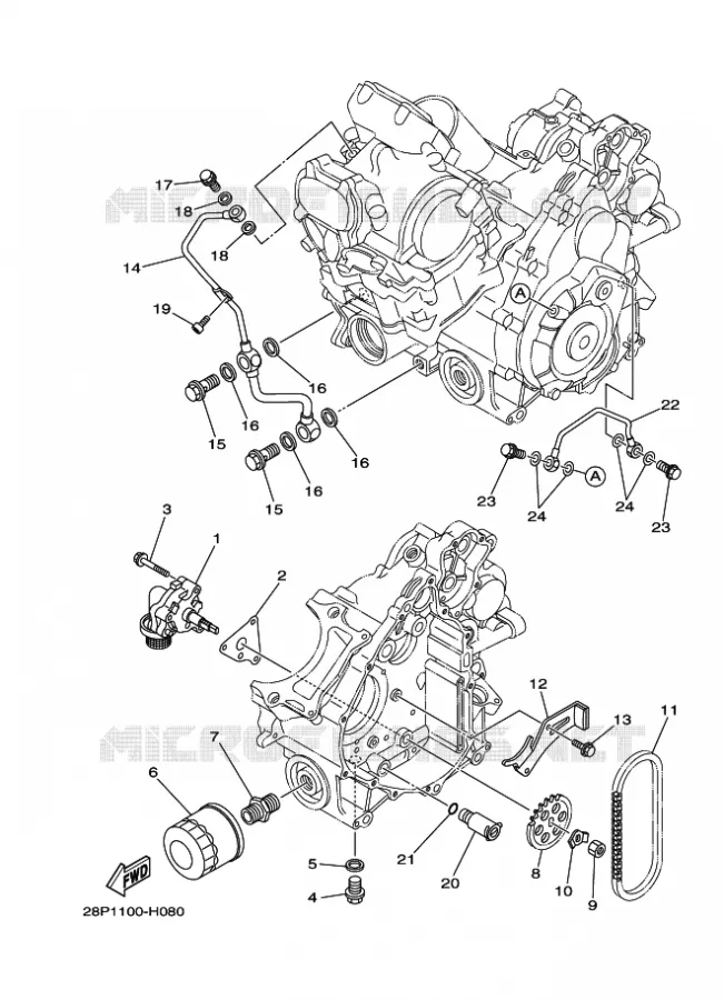 POMPE A HUILE Yamaha QUAD 700 2021 GRIZZLY  YF70GPSM / YFM700FWAD