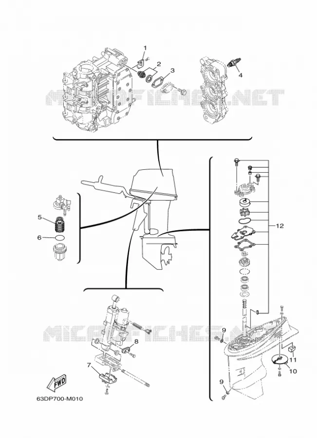 PIECES D'ENTRETIEN Yamaha OUTBOARD ENGINES 40hp (29.4kW) 2013 40  40VMHOL