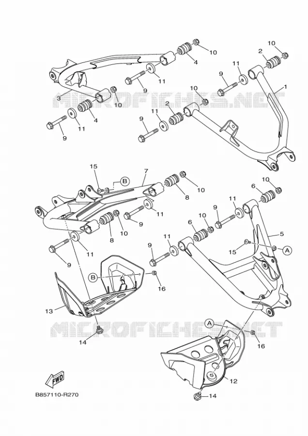 BRAS ARRIERE Yamaha SIDE BY SIDE 700 2021 VIKING  YX70MPSM / YXM700ES