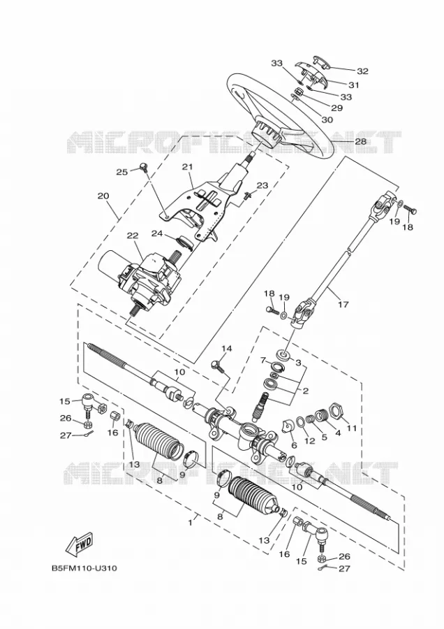 DIRECTION Yamaha SIDE BY SIDE 700 2021 VIKING  YX70MPSM / YXM700ES
