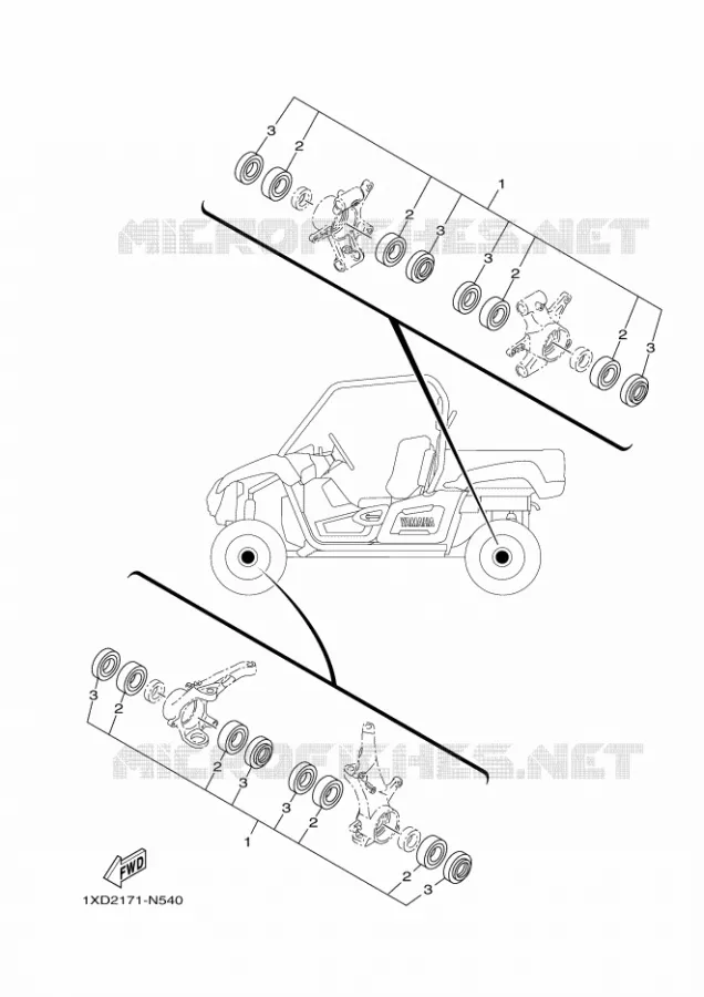 KIT PIECES D'ENTRETIEN Yamaha SIDE BY SIDE 700 2020 VIKING  YX70MPAL / YXM700E