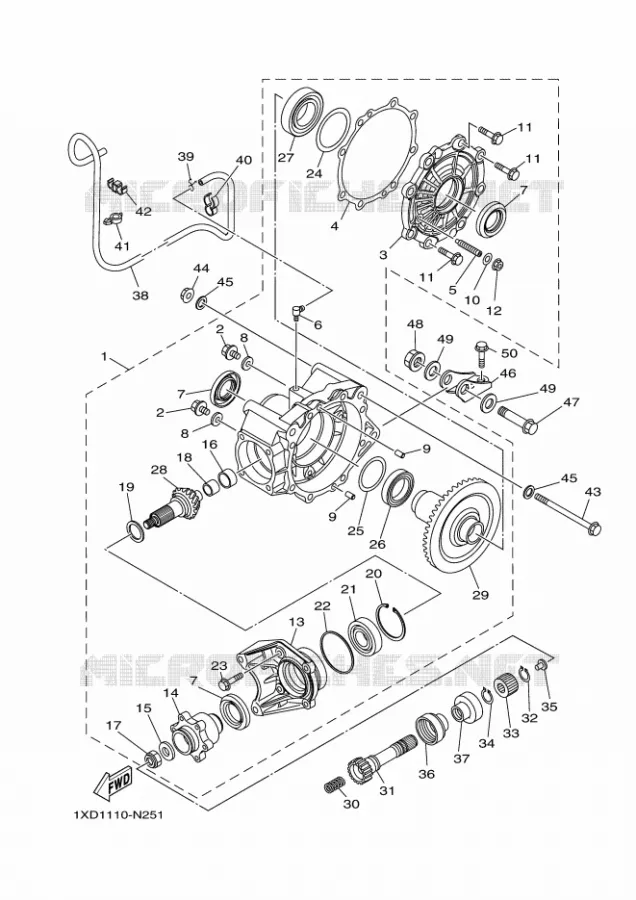 CARDAN / COUPLE CONIQUE Yamaha SIDE BY SIDE 700 2020 VIKING  YX70MPSL / YXM700ES