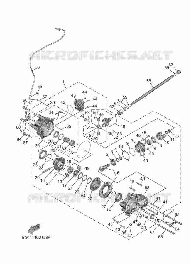 DIFFERENTIEL AVANT Yamaha SIDE BY SIDE 850 2020 WOLVERINE  YX85EPAL / YXE850EN