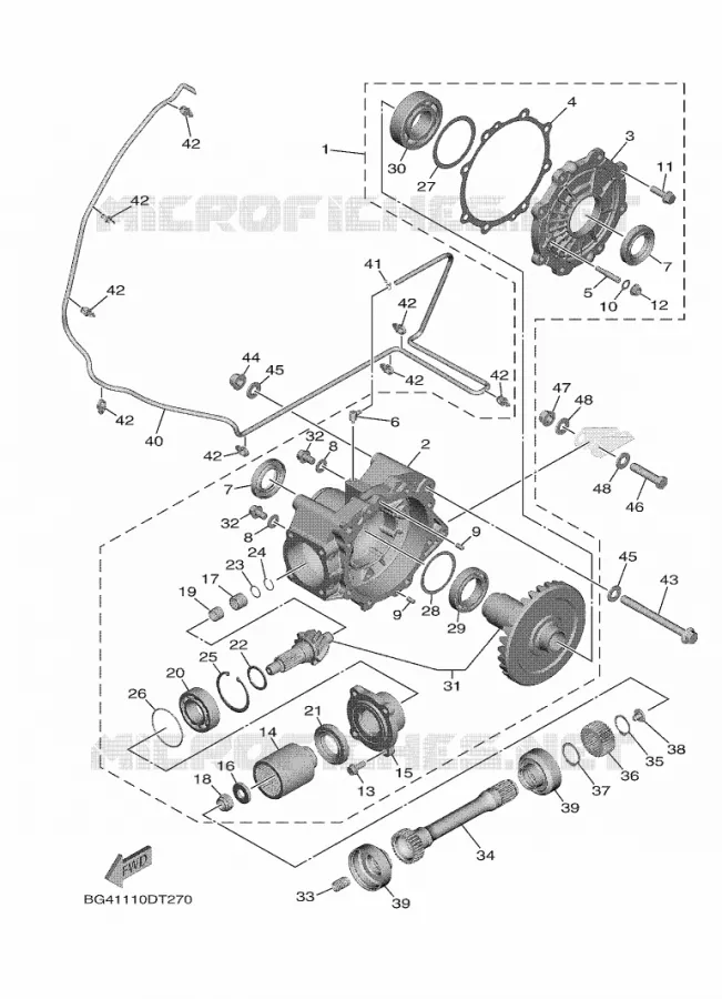 CARDAN / COUPLE CONIQUE Yamaha SIDE BY SIDE 850 2020 WOLVERINE  YX85FPSL / YXF850ES