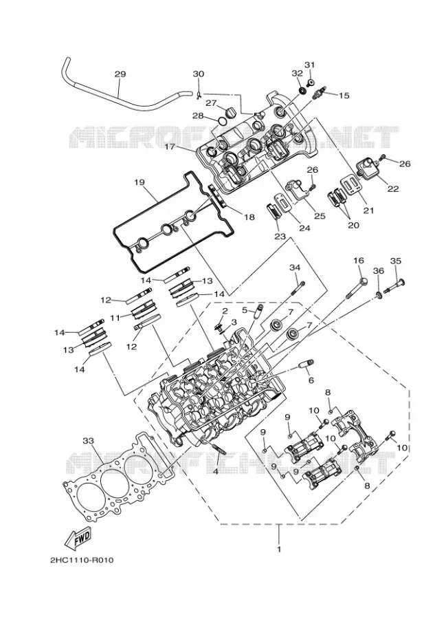 CYLINDRE Yamaha SIDE BY SIDE 1000 2020 YXZ  YX10ZXPSL / YXZ1000ETS