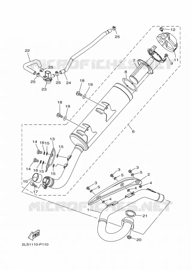 ECHAPPEMENT Yamaha QUAD 700 2020 RAPTOR  YF70RSL / YFM700R