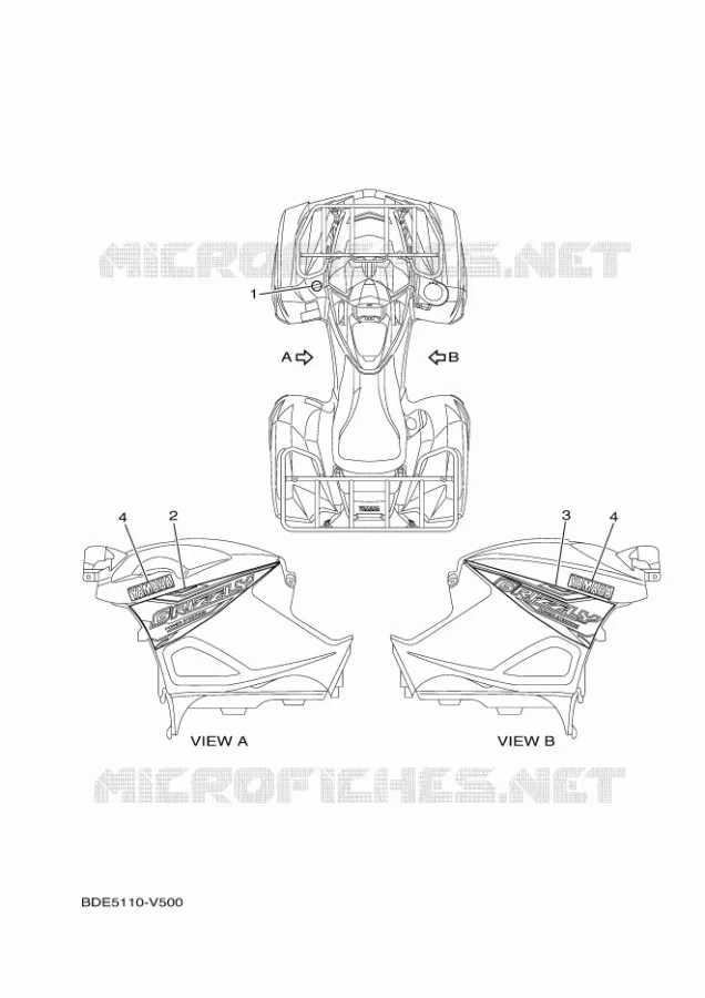 EMBLEME Yamaha QUAD 700 2020 GRIZZLY  YF70GPAL / YFM700FWAD
