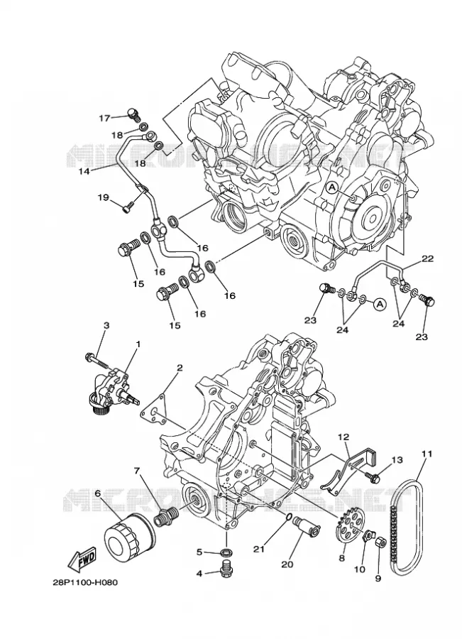 POMPE A HUILE Yamaha QUAD 700 2020 GRIZZLY  YF70GPAL / YFM700FWAD
