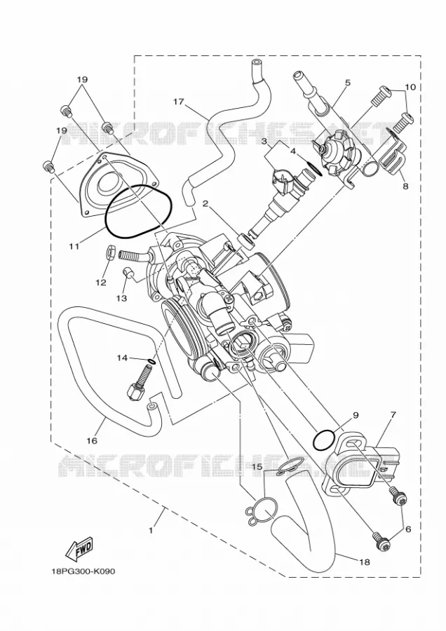 BOITIER PAPILLON INJECTION Yamaha QUAD 450 2020 YFZ  YF45ZL