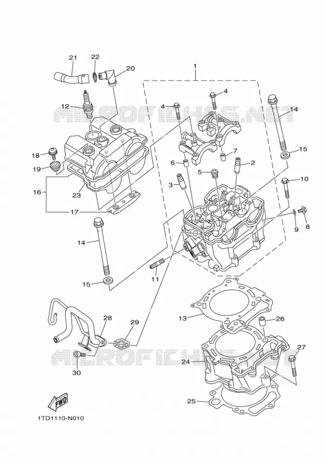 CYLINDRE Yamaha QUAD 450 2020 YFZ  YF45ZL