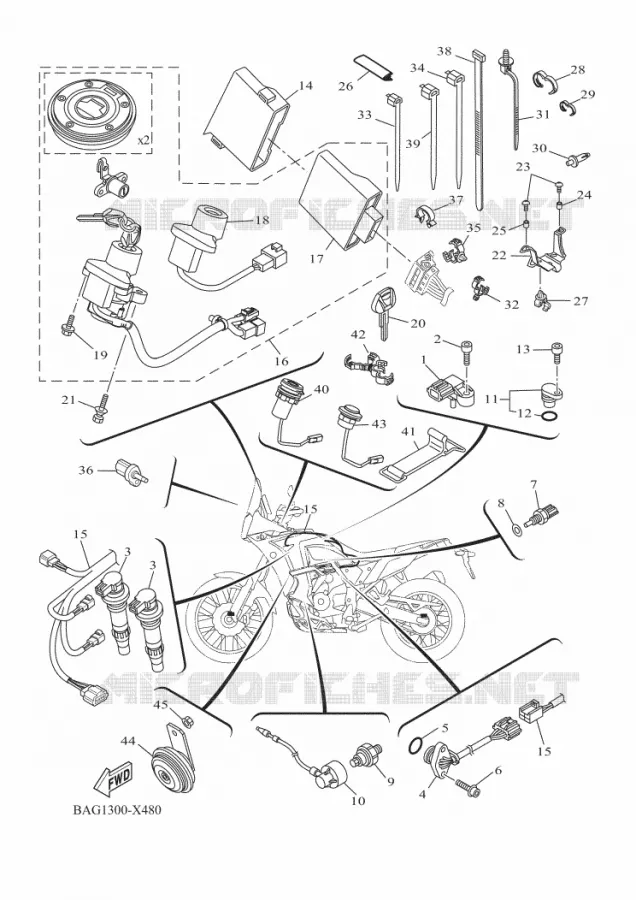 PARTIE ELECTRIQUE 2 Yamaha MOTO 700 2025 TENERE  XTZ690D