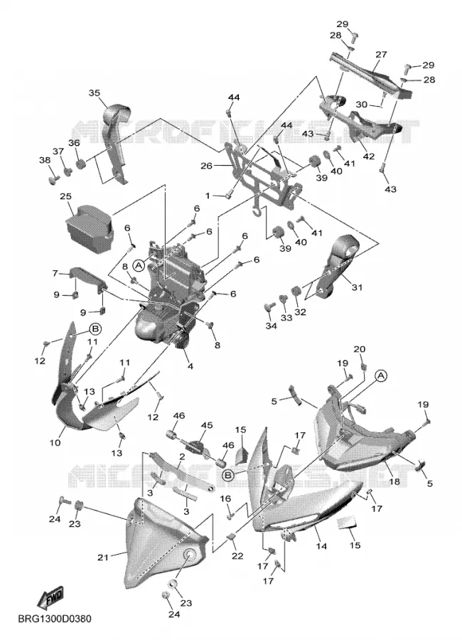 PHARE  Yamaha MOTO 300 2025 MT  MTN320-A