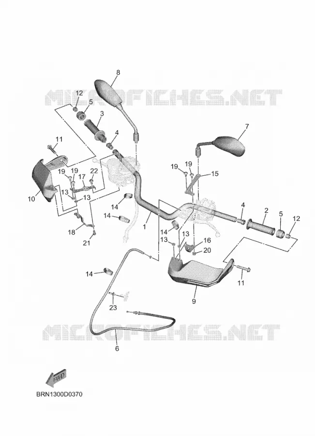 GUIDON ET CABLES Yamaha MOTO 900 2025 TRACER  MTT890
