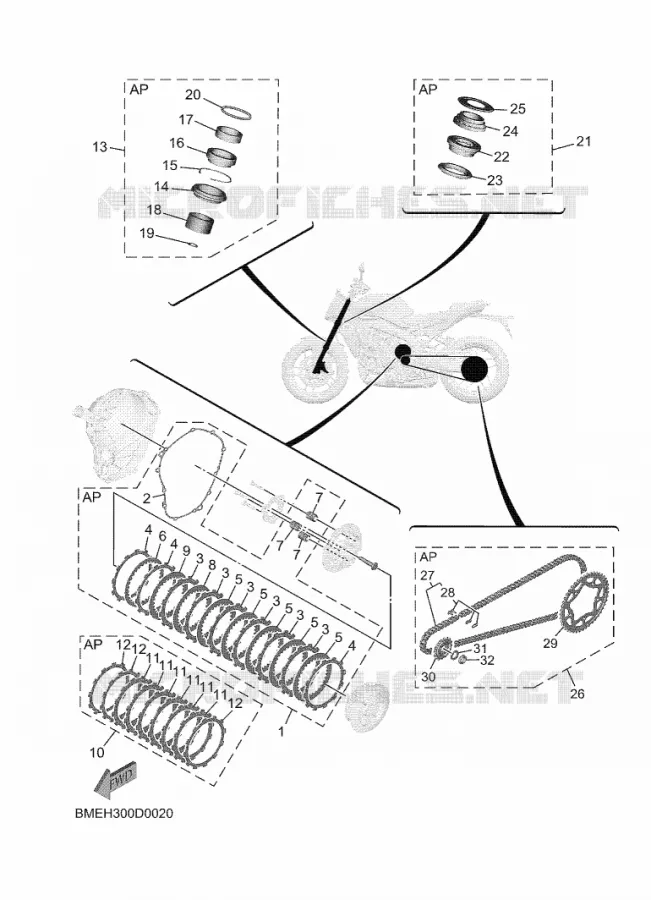 KIT PIECES D'ENTRETIEN Yamaha MOTO 900 2025 MT  MTN890-U