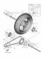 ROUE ARRIERE pour Yamaha TRACER 9 GT+ Y-AMT de 2025