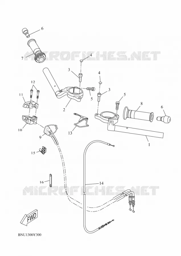 GUIDON ET CABLES Yamaha MOTO 125 2025 R125  YZF125-A