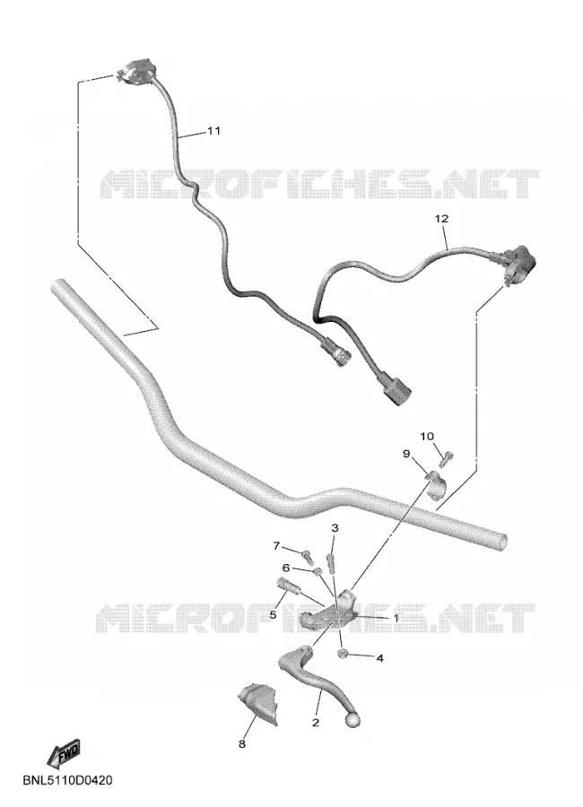 COMMODO / LEVIER Yamaha MOTO 250 2025 WRF  WR250F