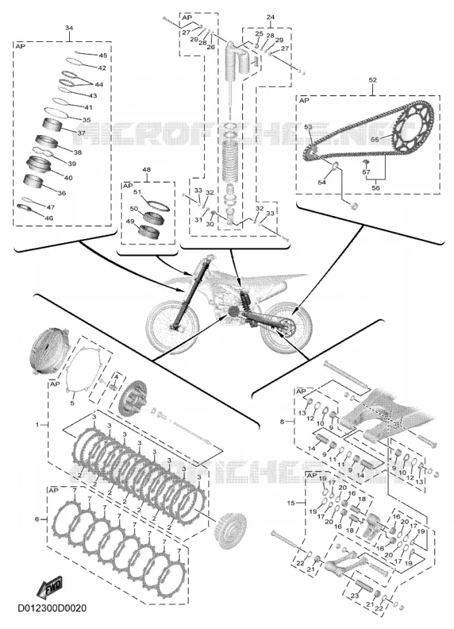 KIT PIECES D'ENTRETIEN Yamaha MOTO 250 2025 YZF  YZ250F