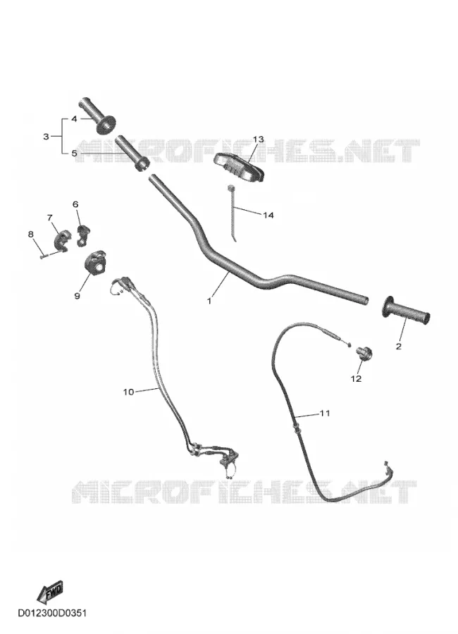 GUIDON ET CABLES Yamaha MOTO 250 2025 YZF  YZ250F