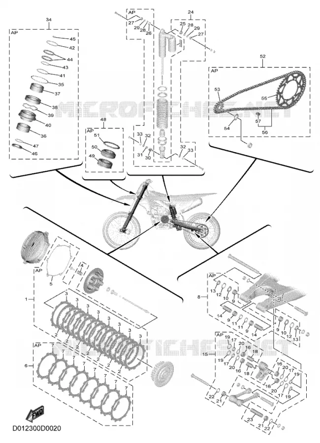 KIT PIECES D'ENTRETIEN Yamaha MOTO 250 2025 YZF  YZ250F