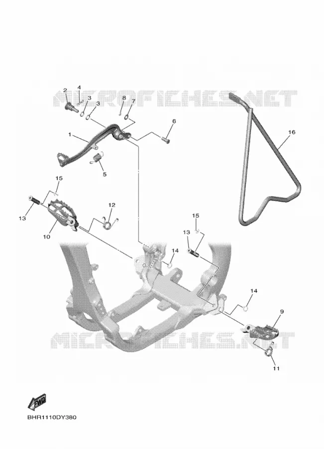 BEQUILLE / REPOSE PIEDS Yamaha MOTO 450 2025 YZF  YZ450F