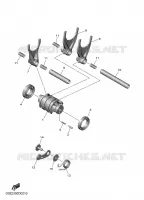 BARILLET DE SELECTION / FOURCHETTE pour Yamaha YZ 450 F de 2025