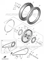 ROUE ARRIERE pour Yamaha YZ 450 F de 2025