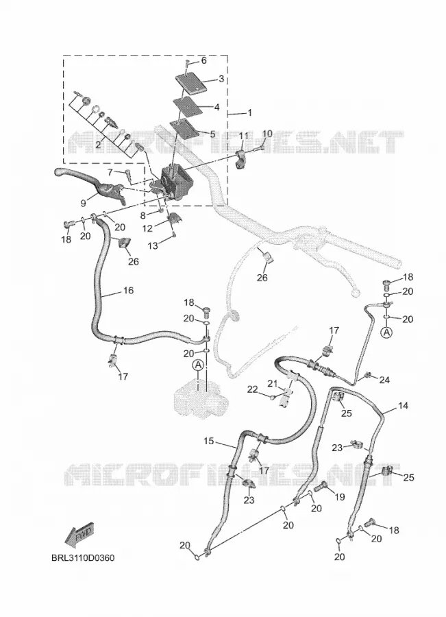 MAITRE CYLINDRE DE FREIN AVANT Yamaha MOTO 700 2025 TENERE  XTZ690-U