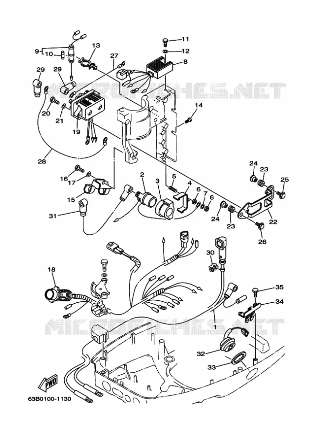 ELECTRIQUE 2 Yamaha OUTBOARD ENGINES 40hp (29.4kW) 2005 40  40VEOS