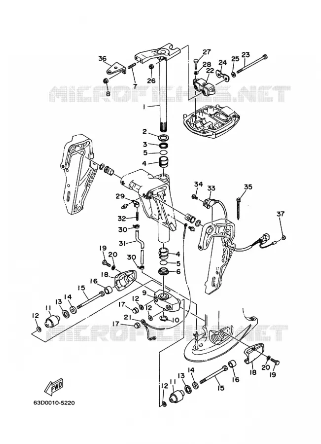 SUPPORT 4 Yamaha OUTBOARD ENGINES 40hp (29.4kW) 2005 40  40VEOS