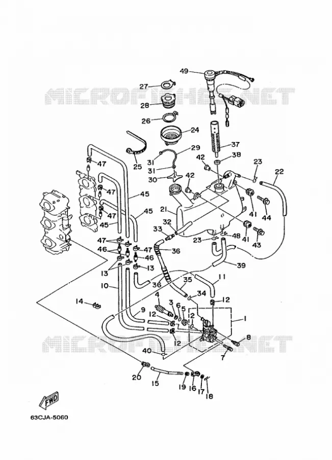 POMPE A HUILE 2 Yamaha OUTBOARD ENGINES 40hp (29.4kW) 1996 C40  C40T