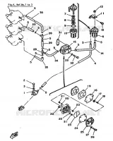 ALIMENTATION CARBURANT 1 pour Yamaha 50E 2 Stroke, Electric Start, Power Trim & Tilt de 1984