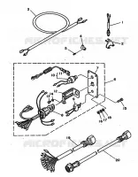 PIÈCES OPTIONNELLES 2 pour Yamaha 50E 2 Stroke, Electric Start, Power Trim & Tilt de 1984