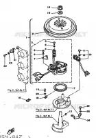 STATOR pour Yamaha 50E 2 Stroke, Electric Start, Power Trim & Tilt de 1984