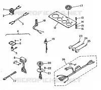PIÈCES OPTIONNELLES 3 pour Yamaha 70B 2 Stroke de 1985