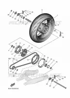 ROUE ARRIERE pour Yamaha MT-07 Y-AMT 35KW A2 de 2025