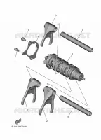 BARILLET DE SELECTION / FOURCHETTE pour Yamaha MT-07 de 2025
