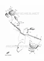 GUIDON ET CABLES pour Yamaha TENERE 700 RALLY de 2025