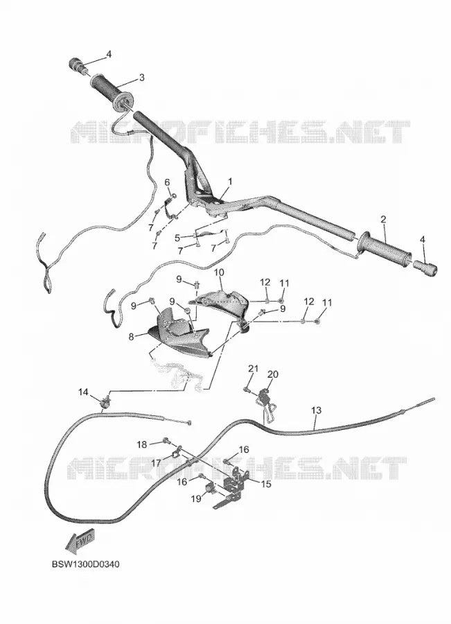 GUIDON ET CABLES Yamaha SCOOTER 560 2025 TMAX  XP560D