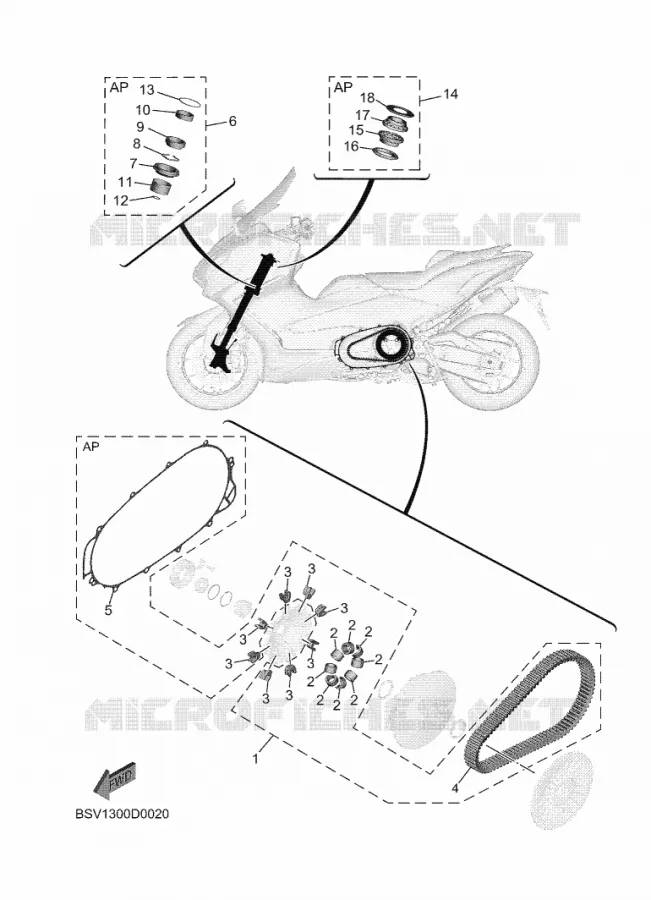 KIT PIECES D'ENTRETIEN Yamaha SCOOTER 560 2025 TMAX  XP560D