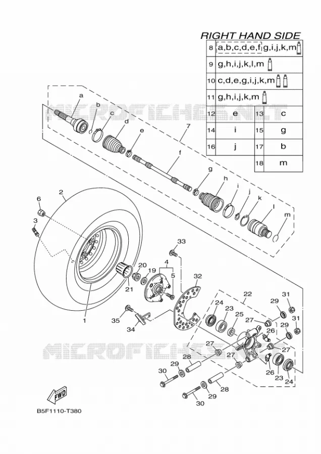 ROUE ARRIERE 2 Yamaha SIDE BY SIDE 700 2025 VIKING  YXM700E / YX70MS