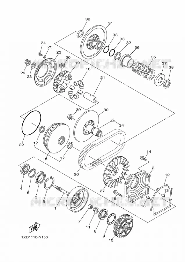 EMBRAYAGE Yamaha SIDE BY SIDE 700 2025 VIKING  YXM700E / YX70MS
