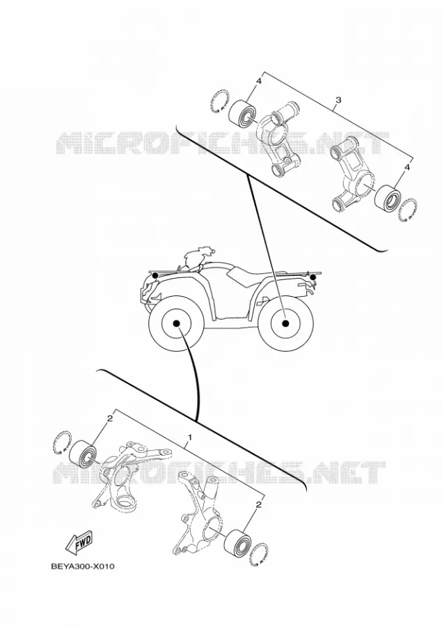 KIT PIECES D'ENTRETIEN Yamaha QUAD 450 2025 KODIAK  YFM450FWB