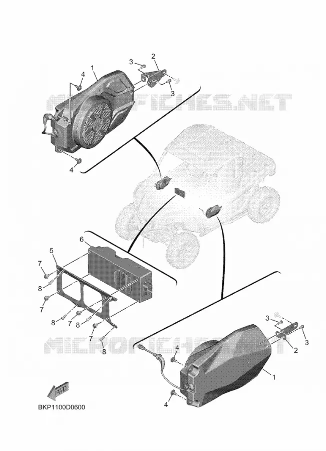 PIECES ELECTRIQUE 4 Yamaha SIDE BY SIDE 1000 2025 WOLVERINE  YXE1000EWS / YX10ERSS