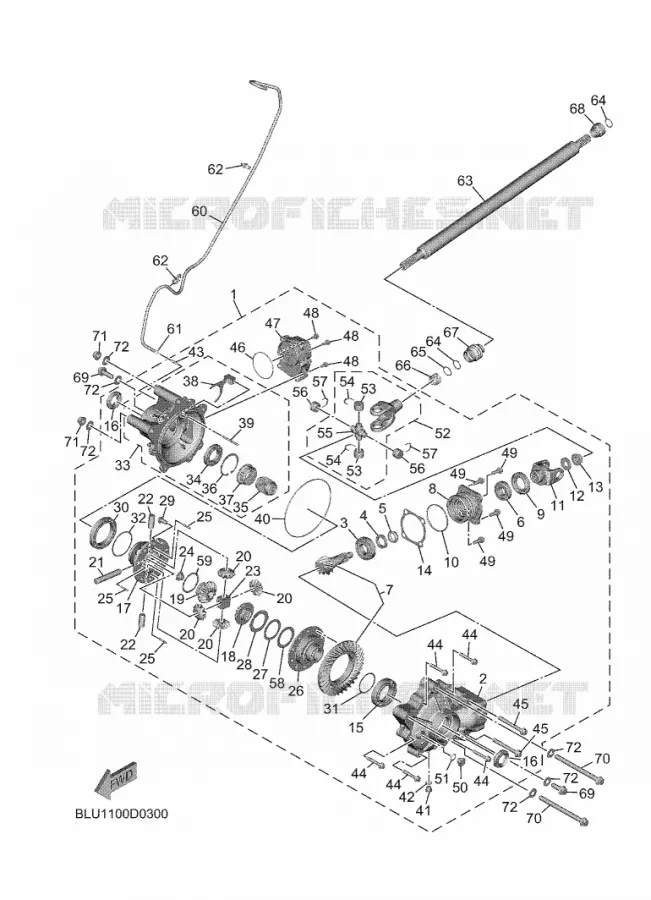 DIFFERENTIEL AVANT Yamaha SIDE BY SIDE 1000 2025 WOLVERINE  YXE1000EWS / YX10ERSS