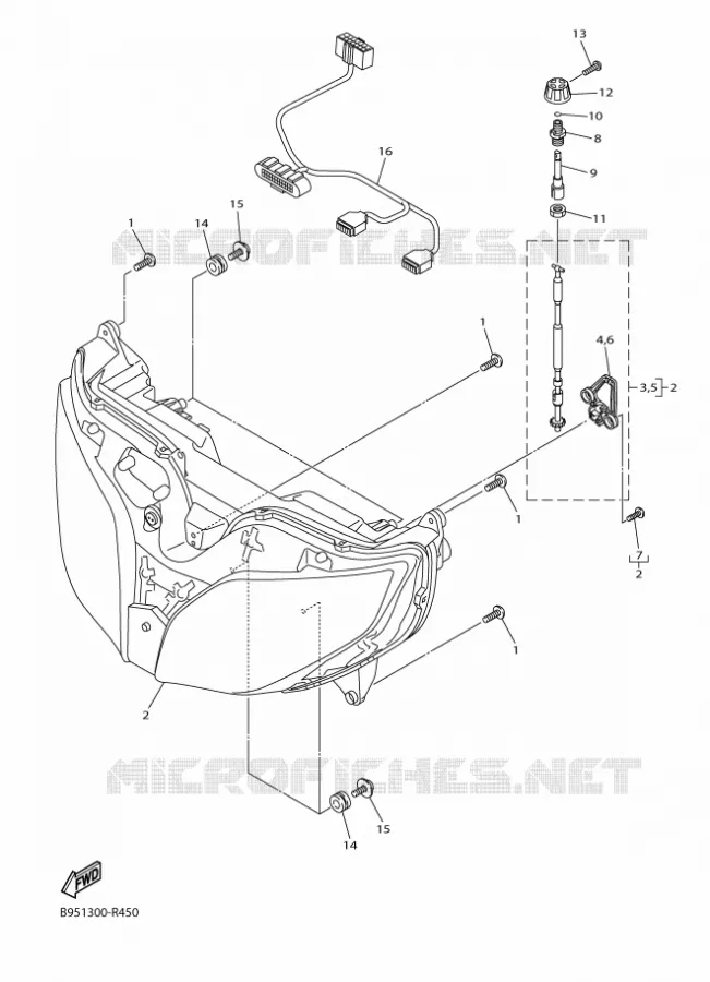 PHARE  Yamaha MOTO 1300 2025 FJR  FJR1300-AE