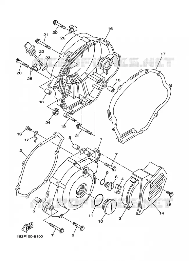 CARTER - MOTEUR 1 Yamaha MOTO 125 2025 TTR  TT-R125LWE